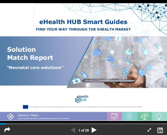 Looking for a Neonatal Care solution?  The new eHealth HUB – Chiesi Solution Match Report  is on line for you!